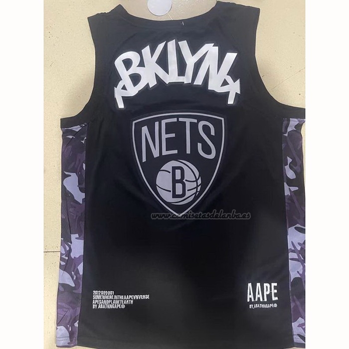 Camiseta Brooklyn Nets x AAPE Negro